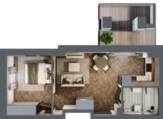 2 pokoje, mieszkanie 35,21 m², piętro 3, oferta nr 4.M.24, Incepti Gaj 2, Wrocław, Gaj, Krzyki, ul. Żegiestowska 5
