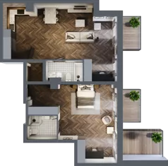 2 pokoje, mieszkanie 78,52 m², piętro 2, oferta nr 3.M.24, Incepti Gaj 2, Wrocław, Gaj, Krzyki, ul. Żegiestowska 5