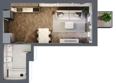 1 pokój, mieszkanie 29,50 m², piętro 1, oferta nr 2.M.15, Incepti Gaj 2, Wrocław, Gaj, Krzyki, ul. Żegiestowska 5