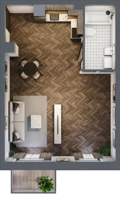 2 pokoje, mieszkanie 46,78 m², piętro 2, oferta nr 3.M.17, Incepti Gaj 2, Wrocław, Gaj, Krzyki, ul. Żegiestowska 5