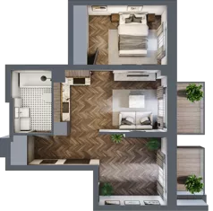 2 pokoje, mieszkanie 43,51 m², piętro 3, oferta nr 4.M.22, Incepti Gaj 2, Wrocław, Gaj, Krzyki, ul. Żegiestowska 5