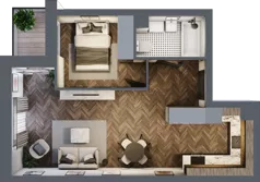 2 pokoje, mieszkanie 43,15 m², piętro 3, oferta nr 4.M.04, Incepti Gaj 2, Wrocław, Gaj, Krzyki, ul. Żegiestowska 5
