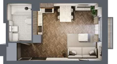 1 pokój, mieszkanie 28,08 m², piętro 4, oferta nr 5.M.13, Incepti Gaj 2, Wrocław, Gaj, Krzyki, ul. Żegiestowska 5