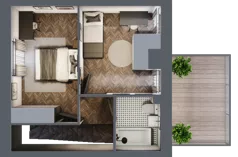 3 pokoje, mieszkanie 53,28 m², piętro 3, oferta nr 4.M.13, Incepti Gaj 2, Wrocław, Gaj, Krzyki, ul. Żegiestowska 5