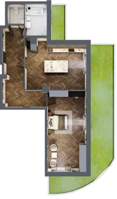 4 pokoje, mieszkanie 85,38 m², parter, oferta nr 1.M.16, Incepti Gaj 2, Wrocław, Gaj, Krzyki, ul. Żegiestowska 5