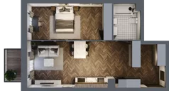 2 pokoje, mieszkanie 52,44 m², piętro 1, oferta nr 2.M.07, Incepti Gaj 2, Wrocław, Gaj, Krzyki, ul. Żegiestowska 5