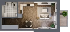1 pokój, mieszkanie 31,94 m², piętro 2, oferta nr 3.M.31, Incepti Gaj 2, Wrocław, Gaj, Krzyki, ul. Żegiestowska 5