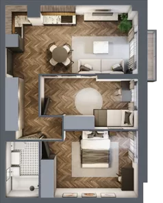 3 pokoje, mieszkanie 52,04 m², piętro 5, oferta nr 6.M.11, Incepti Gaj 2, Wrocław, Gaj, Krzyki, ul. Żegiestowska 5