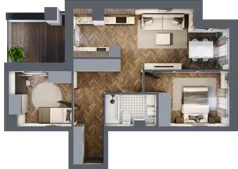 3 pokoje, mieszkanie 54,99 m², piętro 5, oferta nr 6.M.06, Incepti Gaj 2, Wrocław, Gaj, Krzyki, ul. Żegiestowska 5
