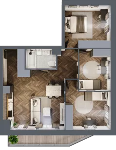 4 pokoje, mieszkanie 69,34 m², piętro 5, oferta nr 6.M.10, Incepti Gaj 2, Wrocław, Gaj, Krzyki, ul. Żegiestowska 5