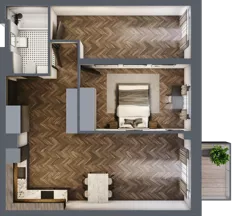 3 pokoje, mieszkanie 60,33 m², piętro 1, oferta nr 2.M.04, Incepti Gaj 2, Wrocław, Gaj, Krzyki, ul. Żegiestowska 5