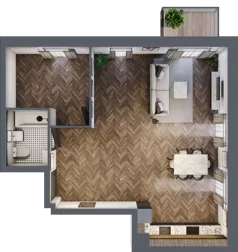 2 pokoje, mieszkanie 63,57 m², piętro 1, oferta nr 2.M.17, Incepti Gaj 2, Wrocław, Gaj, Krzyki, ul. Żegiestowska 5
