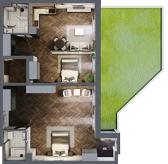 2 pokoje, mieszkanie 89,91 m², parter, oferta nr 1.M.10, Incepti Gaj 2, Wrocław, Gaj, Krzyki, ul. Żegiestowska 5