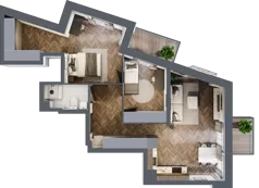 3 pokoje, mieszkanie 61,36 m², piętro 3, oferta nr 4.M.08, Incepti Gaj 2, Wrocław, Gaj, Krzyki, ul. Żegiestowska 5