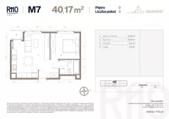 2 pokoje, mieszkanie 40,17 m², parter, oferta nr 7, Radzikowskiego 110, Kraków, Prądnik Biały, Azory, ul. Radzikowskiego 110