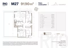 4 pokoje, mieszkanie 91,90 m², piętro 2, oferta nr 27, Radzikowskiego 110, Kraków, Prądnik Biały, Azory, ul. Radzikowskiego 110