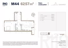 2 pokoje, mieszkanie 62,57 m², parter, oferta nr 44, Radzikowskiego 110, Kraków, Prądnik Biały, Azory, ul. Radzikowskiego 110