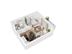 1 pokój, mieszkanie 31,32 m², piętro 4, oferta nr 30, UNO Bemowo, Warszawa, Bemowo, Bemowo-Lotnisko, ul. Powstańców Śląskich