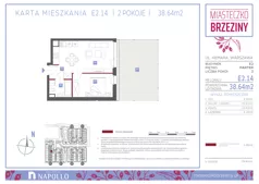 2 pokoje, mieszkanie 39,66 m², piętro 1, oferta nr C1.18, Miasteczko Brzeziny II, Warszawa, Białołęka, Brzeziny, ul. Hemara