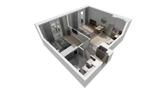 2 pokoje, mieszkanie 45,60 m², parter, oferta nr A.05, Osiedle Salvia, Warszawa, Białołęka, Kobiałka, ul. Mańkowska