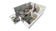 2 pokoje, mieszkanie 36,28 m², piętro 1, oferta nr A.11, Osiedle Salvia, Warszawa, Białołęka, Kobiałka, ul. Mańkowska