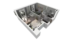 2 pokoje, mieszkanie 41,49 m², parter, oferta nr B.04, Osiedle Salvia, Warszawa, Białołęka, Kobiałka, ul. Mańkowska