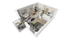2 pokoje, mieszkanie 39,12 m², parter, oferta nr C.47, Osiedle Salvia, Warszawa, Białołęka, Kobiałka, ul. Mańkowska