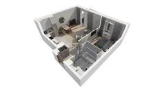 2 pokoje, mieszkanie 45,74 m², parter, oferta nr C.48, Osiedle Salvia, Warszawa, Białołęka, Kobiałka, ul. Mańkowska