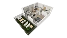 2 pokoje, mieszkanie 38,99 m², parter, oferta nr A.47, Osiedle Salvia, Warszawa, Białołęka, Kobiałka, ul. Mańkowska