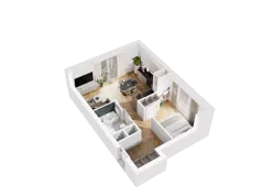 2 pokoje, mieszkanie 40,26 m², piętro 5, oferta nr 35, UNO Bemowo, Warszawa, Bemowo, Bemowo-Lotnisko, ul. Powstańców Śląskich