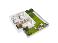 2 pokoje, mieszkanie 37,36 m², parter, oferta nr 49, UNO Bemowo, Warszawa, Bemowo, Bemowo-Lotnisko, ul. Powstańców Śląskich
