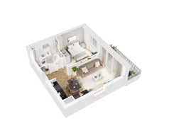 2 pokoje, mieszkanie 37,39 m², piętro 1, oferta nr 55, UNO Bemowo, Warszawa, Bemowo, Bemowo-Lotnisko, ul. Powstańców Śląskich