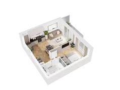 2 pokoje, mieszkanie 40,64 m², piętro 4, oferta nr 73, UNO Bemowo, Warszawa, Bemowo, Bemowo-Lotnisko, ul. Powstańców Śląskich