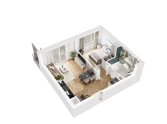 2 pokoje, mieszkanie 40,64 m², piętro 4, oferta nr 73, UNO Bemowo, Warszawa, Bemowo, Bemowo-Lotnisko, ul. Powstańców Śląskich
