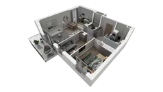 3 pokoje, mieszkanie 60,34 m², parter, oferta nr A.02, Osiedle Salvia, Warszawa, Białołęka, Kobiałka, ul. Mańkowska
