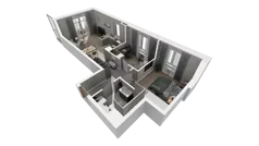 3 pokoje, mieszkanie 54,14 m², parter, oferta nr A.07, Osiedle Salvia, Warszawa, Białołęka, Kobiałka, ul. Mańkowska