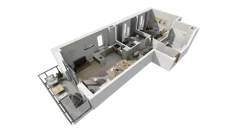 3 pokoje, mieszkanie 54,14 m², parter, oferta nr A.07, Osiedle Salvia, Warszawa, Białołęka, Kobiałka, ul. Mańkowska