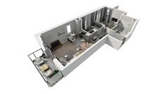 3 pokoje, mieszkanie 53,95 m², piętro 1, oferta nr A.20, Osiedle Salvia, Warszawa, Białołęka, Kobiałka, ul. Mańkowska