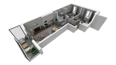 3 pokoje, mieszkanie 53,12 m², piętro 1, oferta nr A.51, Osiedle Salvia, Warszawa, Białołęka, Kobiałka, ul. Mańkowska