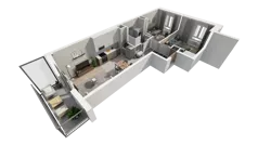 3 pokoje, mieszkanie 53,04 m², piętro 2, oferta nr A.64, Osiedle Salvia, Warszawa, Białołęka, Kobiałka, ul. Mańkowska