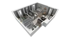 3 pokoje, mieszkanie 60,33 m², parter, oferta nr B.02, Osiedle Salvia, Warszawa, Białołęka, Kobiałka, ul. Mańkowska