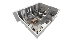 3 pokoje, mieszkanie 51,32 m², piętro 1, oferta nr B.20, Osiedle Salvia, Warszawa, Białołęka, Kobiałka, ul. Mańkowska