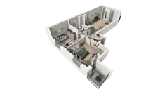 3 pokoje, mieszkanie 61,89 m², piętro 1, oferta nr B.23, Osiedle Salvia, Warszawa, Białołęka, Kobiałka, ul. Mańkowska