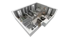 3 pokoje, mieszkanie 60,31 m², parter, oferta nr C.02, Osiedle Salvia, Warszawa, Białołęka, Kobiałka, ul. Mańkowska