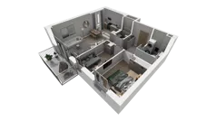 3 pokoje, mieszkanie 60,31 m², parter, oferta nr C.02, Osiedle Salvia, Warszawa, Białołęka, Kobiałka, ul. Mańkowska
