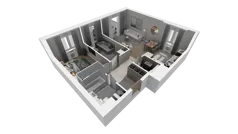 3 pokoje, mieszkanie 60,22 m², piętro 2, oferta nr C.28, Osiedle Salvia, Warszawa, Białołęka, Kobiałka, ul. Mańkowska