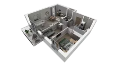3 pokoje, mieszkanie 60,22 m², piętro 2, oferta nr C.28, Osiedle Salvia, Warszawa, Białołęka, Kobiałka, ul. Mańkowska