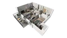 3 pokoje, mieszkanie 56,28 m², piętro 1, oferta nr C.49, Osiedle Salvia, Warszawa, Białołęka, Kobiałka, ul. Mańkowska