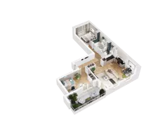 3 pokoje, mieszkanie 70,22 m², piętro 1, oferta nr 51, UNO Bemowo, Warszawa, Bemowo, Bemowo-Lotnisko, ul. Powstańców Śląskich