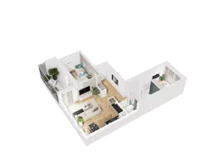3 pokoje, mieszkanie 70,39 m², piętro 4, oferta nr 72, UNO Bemowo, Warszawa, Bemowo, Bemowo-Lotnisko, ul. Powstańców Śląskich